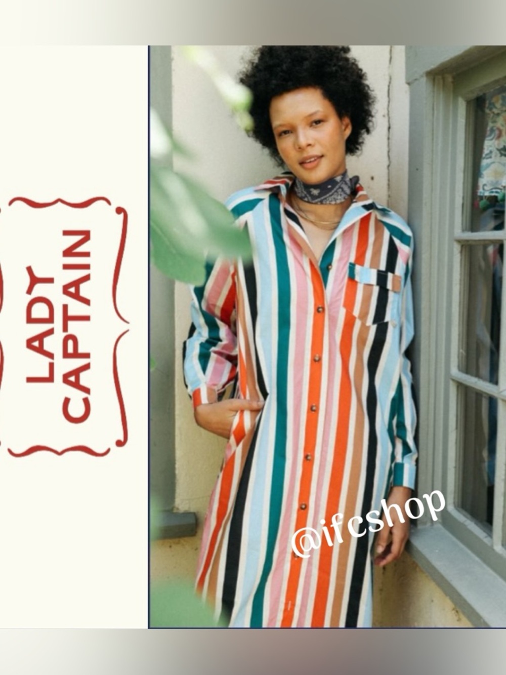 Lady Captain The Ranch Dress in Multi Stripe S